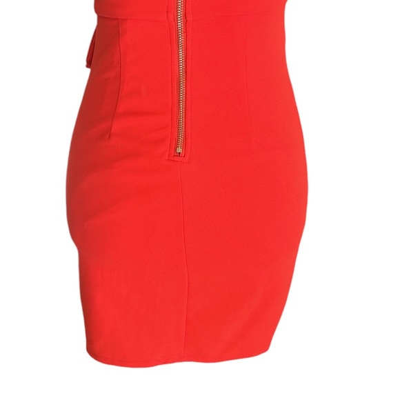 Hello Molly “Backstage Passes” One Shoulder Bodycon Mini Dress in Bright Red - S - Picture 11 of 15